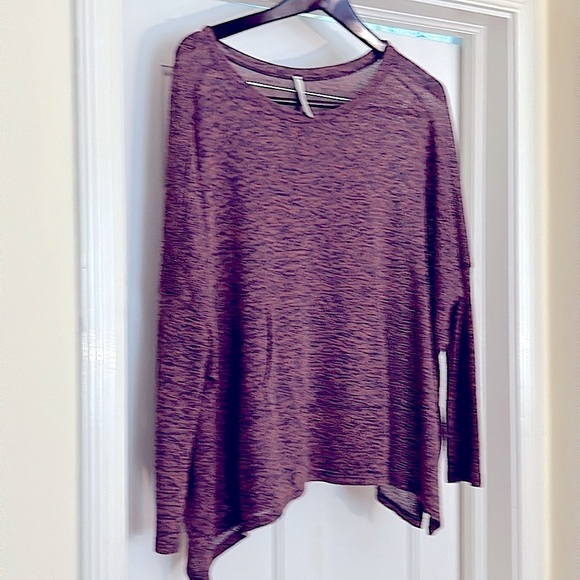 Paper Crane Sweater Hand Warmer Pocket Clay Orange Navy Blue Medium EUC - Picture 3 of 7